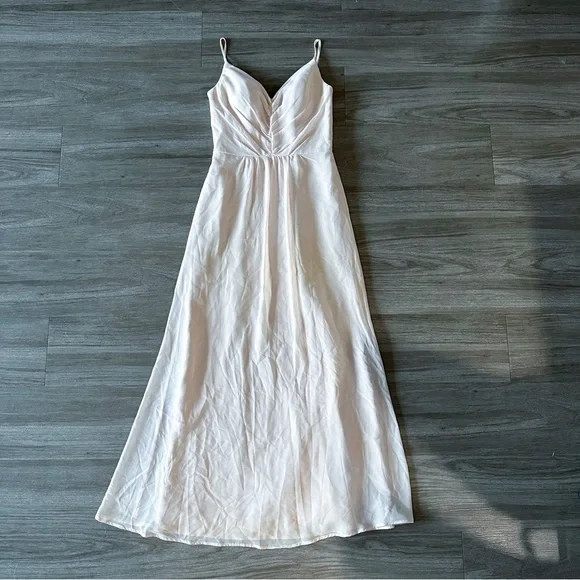 HAYLEY PAIGE OCCASIONS BLUSH Corset V-Neck BRIDESMAID PARTY FORMAL DRESS GOWN - Picture 2 of 14